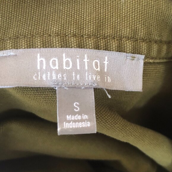 Habitat Olive Green Utility Jacket Women’s Small, Button Front, Frayed Hem - Picture 9 of 9